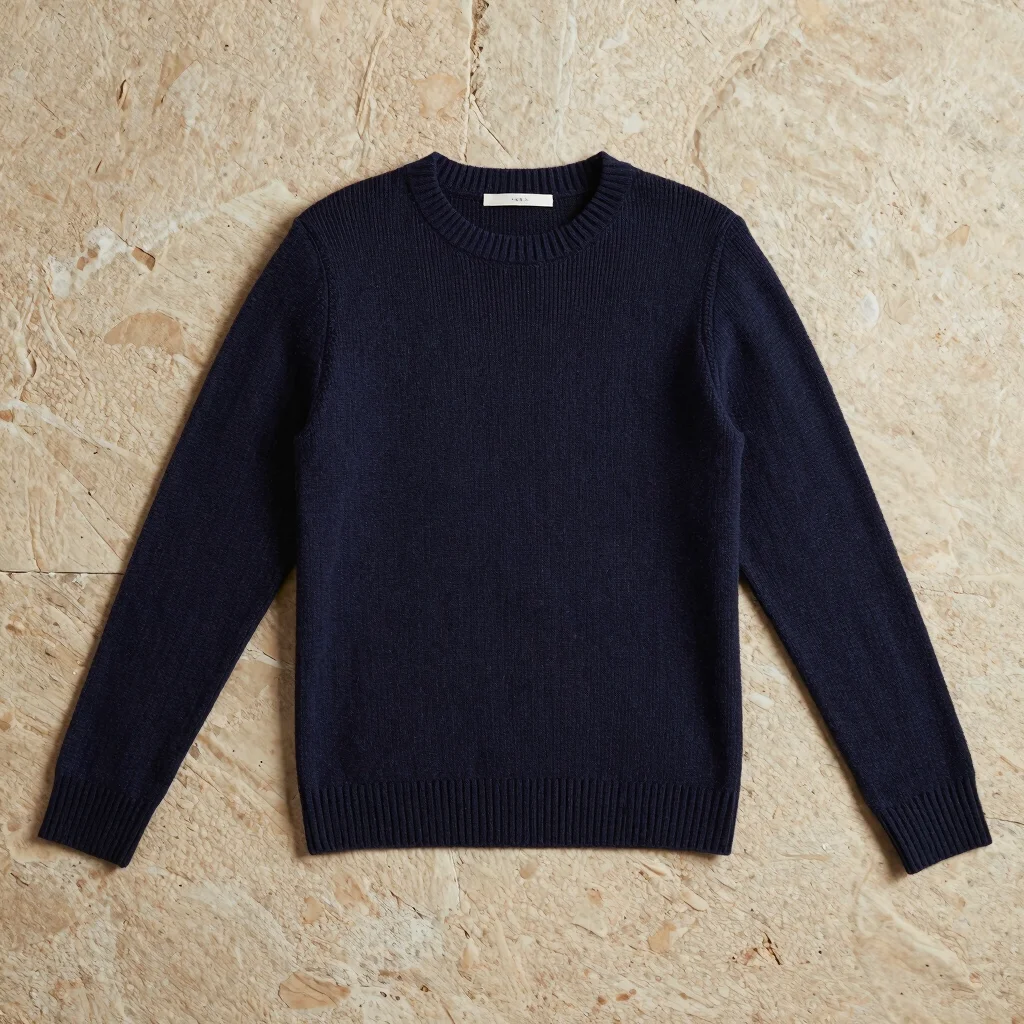 Deep Slate Ribbed Knit Top